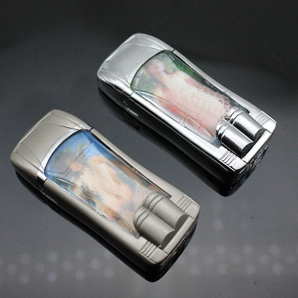 Creative inflatable windproof car model, amusing lighter with light, wholesale, Birthday gift