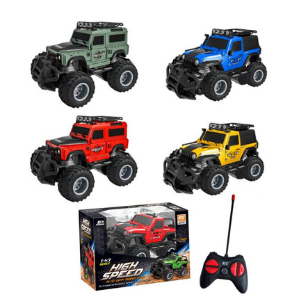 Small off-road jeep, toy for boys, SUV, jewelry, scale 1:43, remote control, can climb