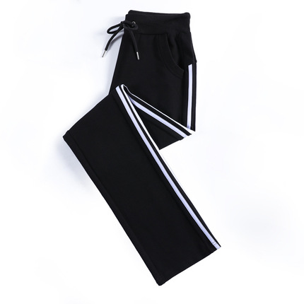 Summer silk autumn trousers for leisure, mid rise, loose straight fit, fitted