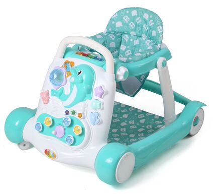 Children's walker, trolley, universal music toy, early education, three in one, anti-rollover