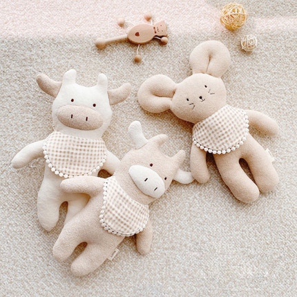 Cartoon children's cloth, doll for baby comfort, plush toy, with little bears