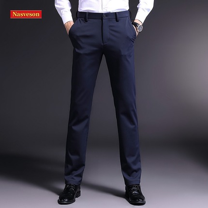 Summer thin elastic trousers for boys, loose straight fit