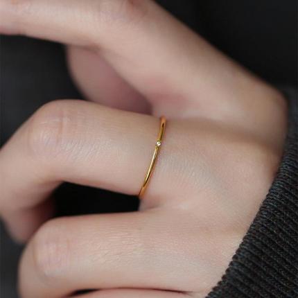 Japanese brand ring, does not fade, simple and elegant design, light luxury style