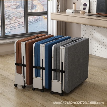 Manufacturer's wholesale office folding bed sheet bed with bed accompanying bed lunch break bed, nap bed, military bed hard board three -fold bed