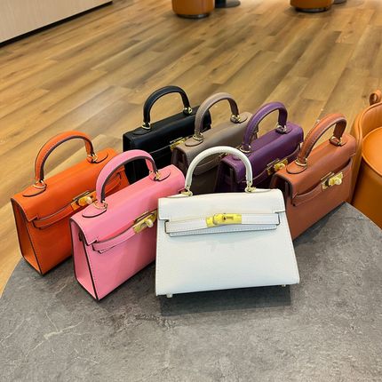 Kelly Second -generation mini 19KELLY palm line EPSOM gold -colored new women's bag new women's bag factory direct approval